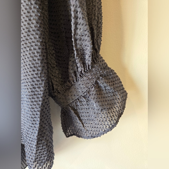 REISS Grey Blue Blouse Size 8 - Picture 3 of 8